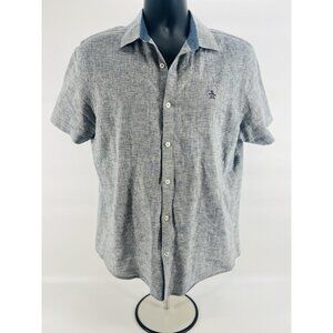 Men’s An Original Penguin Short Sleeve Button Up Shirt Size M Heritage Slim Fit